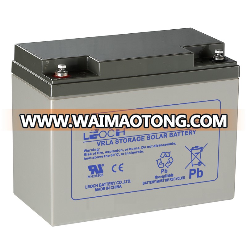 50ah Rechargeable AGM Battery UPS Battery Solar Power Battery